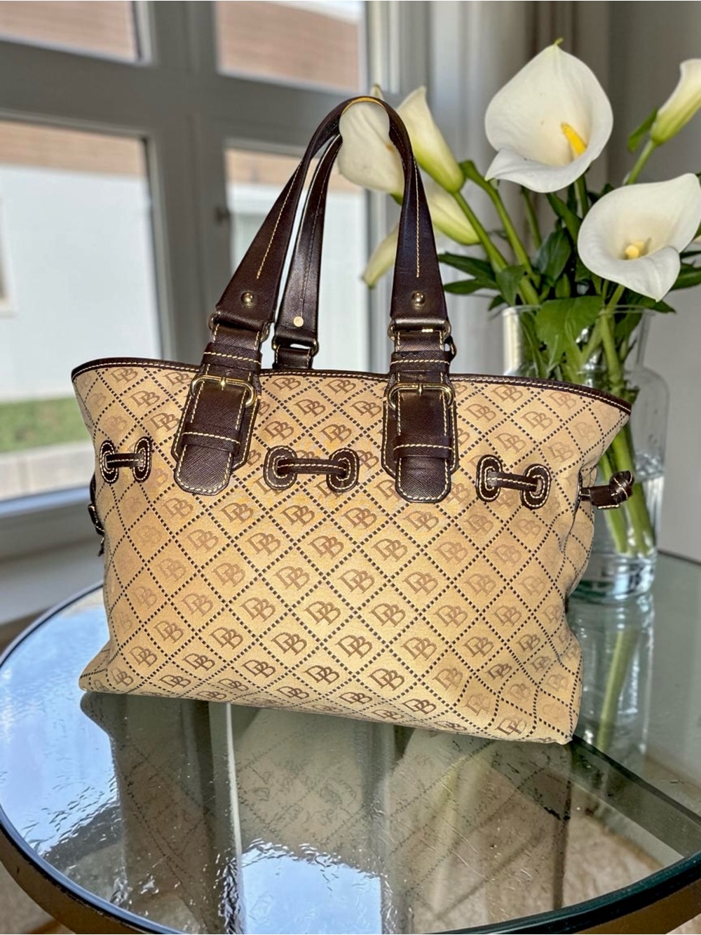 Dooney & Bourke Chiara Signature Monogram Canvas & Leather Tote